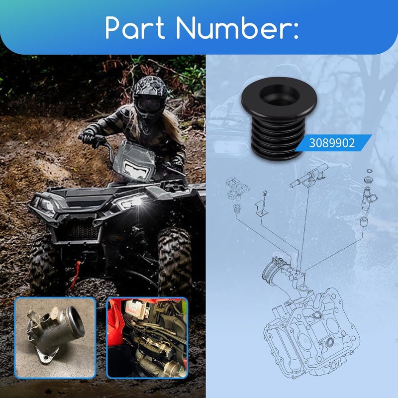 XTPTFABS 3089902 Engine Grommet Compatible with 2006 2007 2008 2009 2010 2011 2012 2013 2014 Polaris Sportsman Ranger 500 550 (1Pcs Grommet, Black) - Image 5